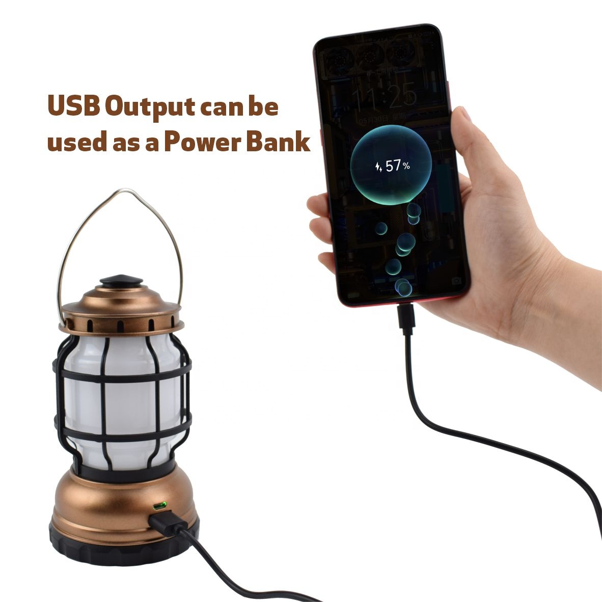 Retro Kerosin Wasserdichte Outdoor LED Faltbare Camping Laterne Wiederaufladbare Camping Licht für Notfall USB Körper LED
