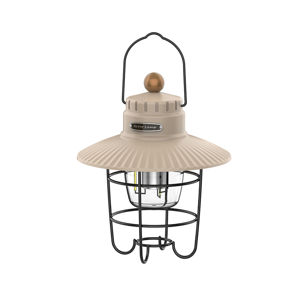 NEU COB mit Hängehaken Dimmschalter Tragbare AA Batterie Vintage LED Campingleuchte Outdoor Zelt Retro Laterne