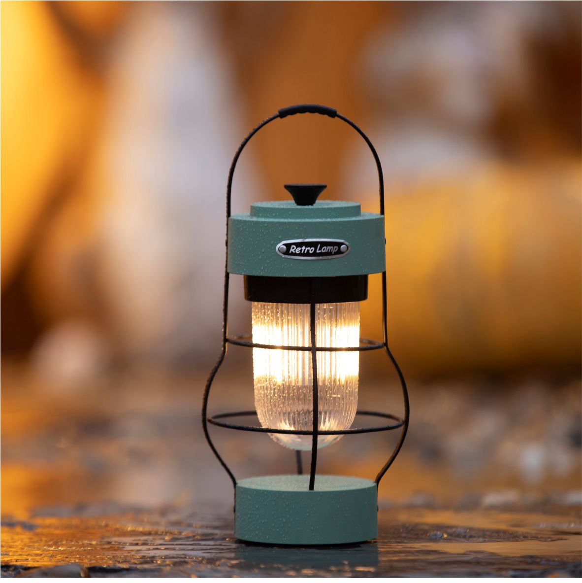 Retro Camping Eisenbahn Stil Vintage Elegante Zelt Licht Wiederaufladbare Outdoor Tragbare Camping Weiß Lampe Laterne