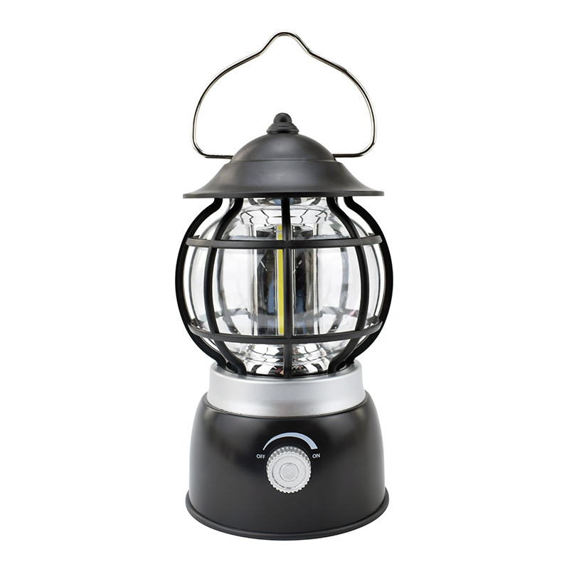 Helle COB Dimmschalter mit Haken 3AA Batterie Retro LED Camping Laterne Outdoor Vintage Camping Licht Lampe