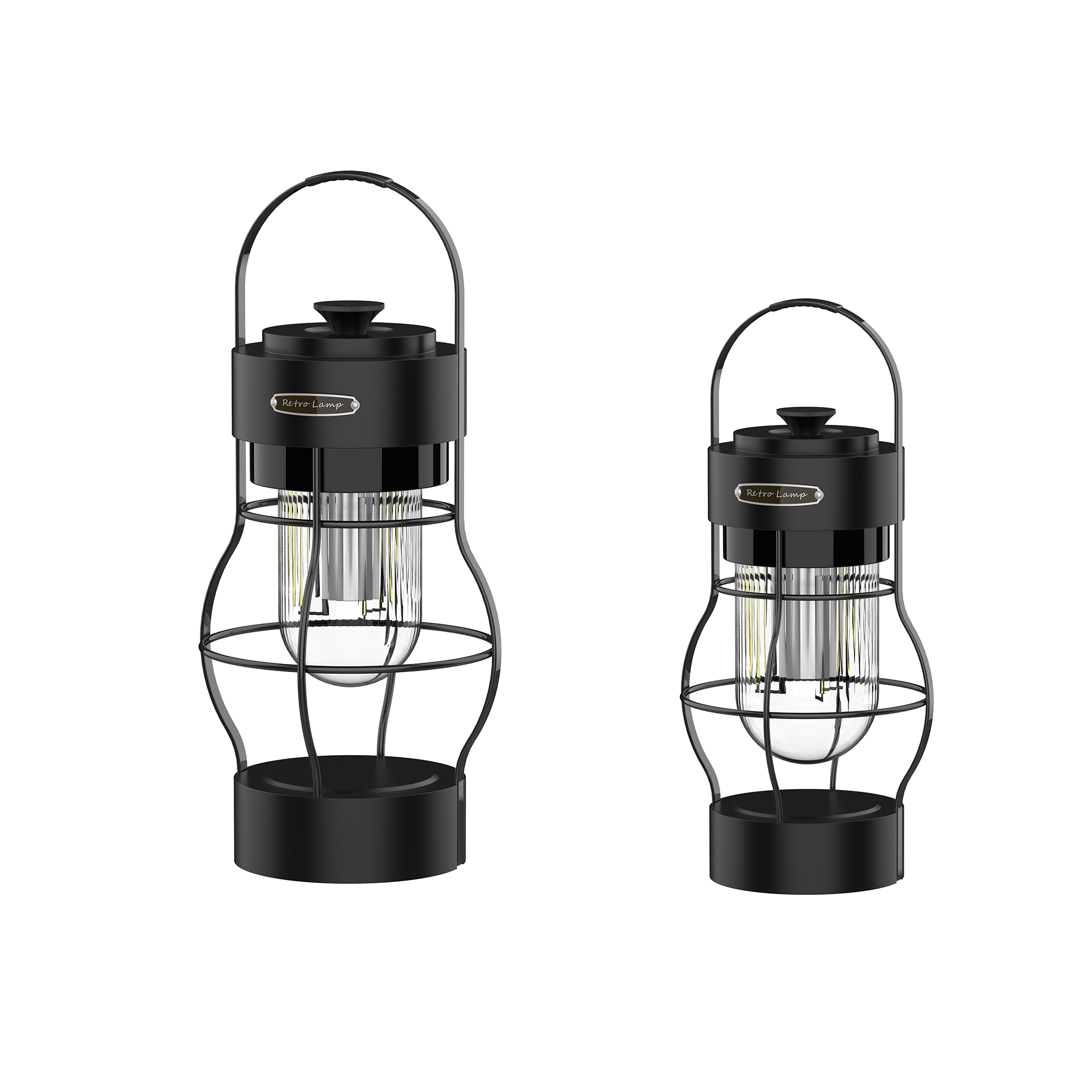 Retro Camping Eisenbahn Stil Vintage Elegante Zelt Licht Wiederaufladbare Outdoor Tragbare Camping Weiß Lampe Laterne
