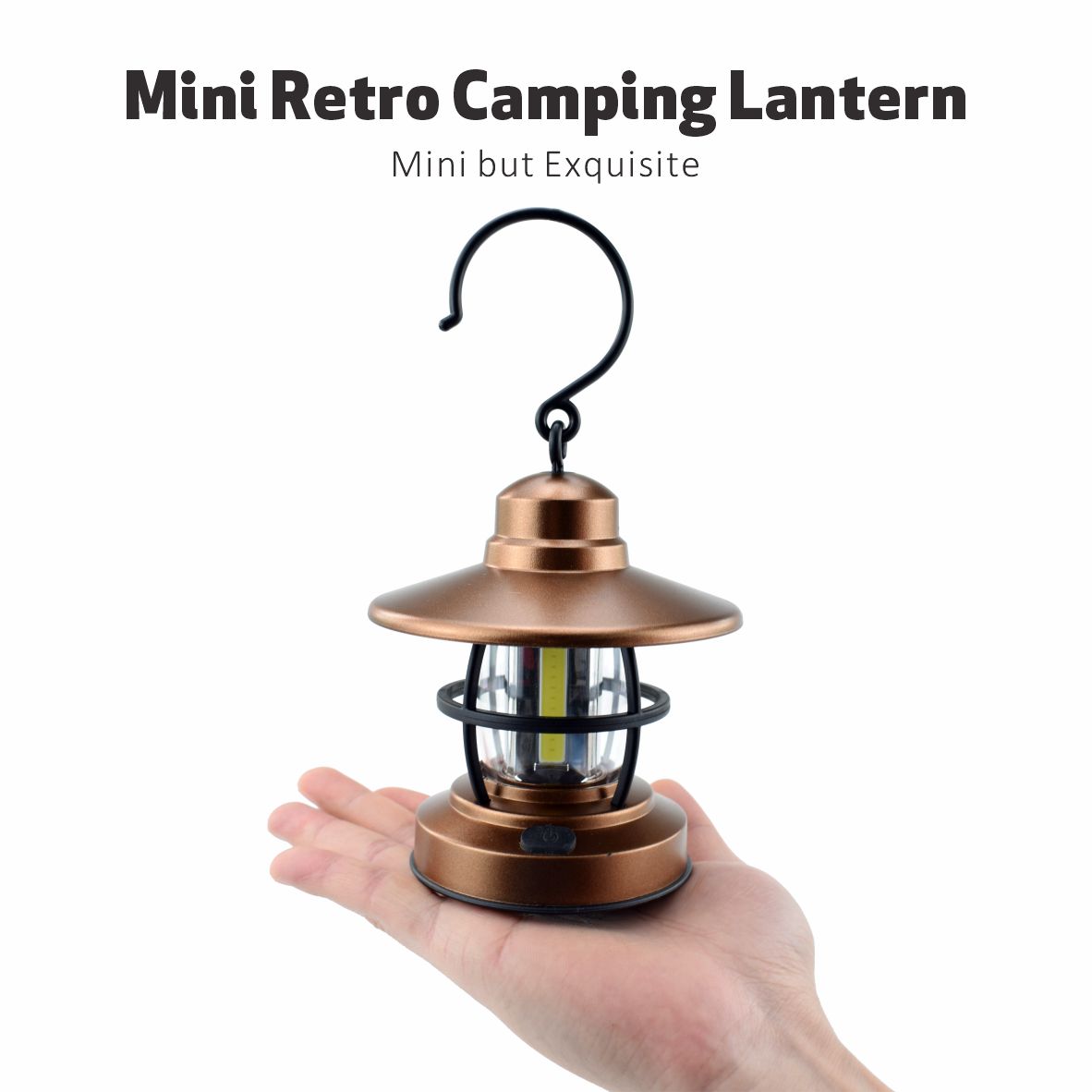NEU COB mit Hängehaken Dimmschalter Tragbare AA Batterie Vintage LED Campingleuchte Outdoor Zelt Retro Laterne