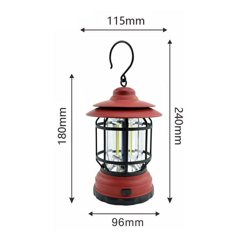 AA Batterie Vintage LED Camping Outdoor Zelt Retro Laterne Licht
