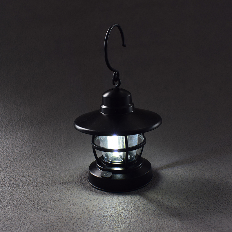 NEU COB mit Hängehaken Dimmschalter Tragbare AA Batterie Vintage LED Campingleuchte Outdoor Zelt Retro Laterne