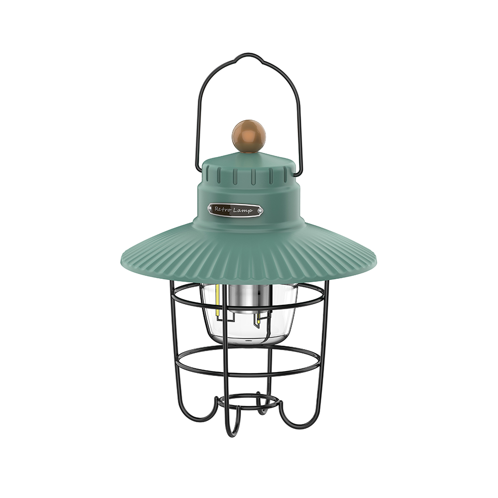 NEU COB mit Hängehaken Dimmschalter Tragbare AA Batterie Vintage LED Campingleuchte Outdoor Zelt Retro Laterne