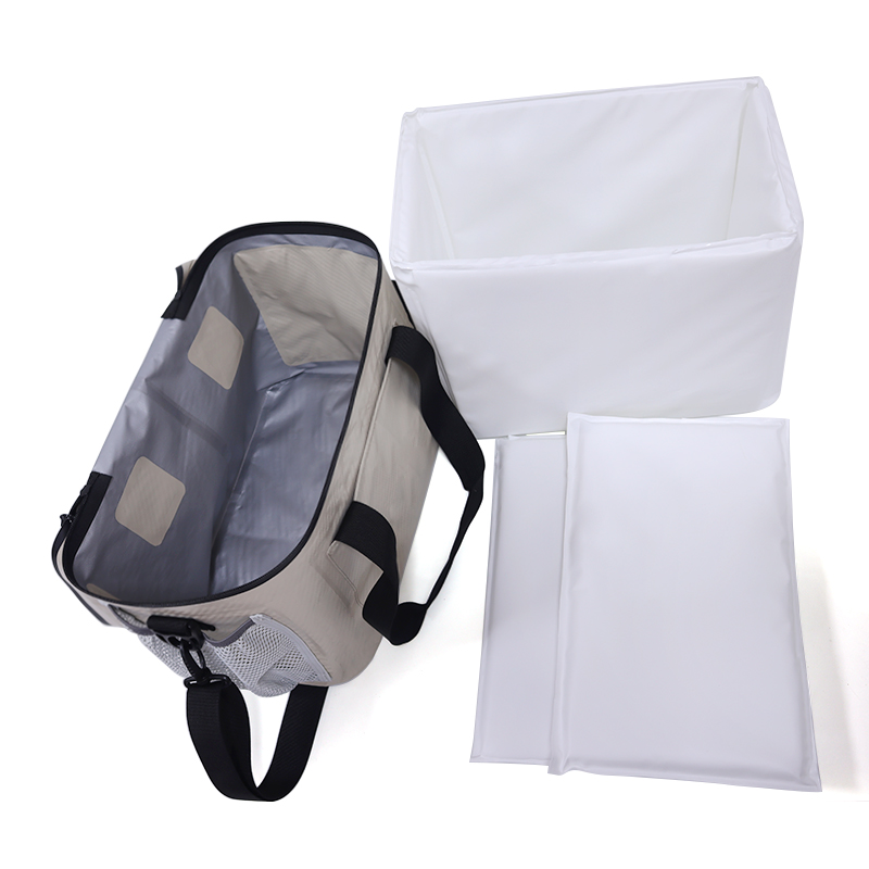Beige, abnehmbare, faltbare, wasserdichte, individuelle, weiche Reise-Kühltasche, zusammenklappbar für die Jagd, das Angeln und das Camping