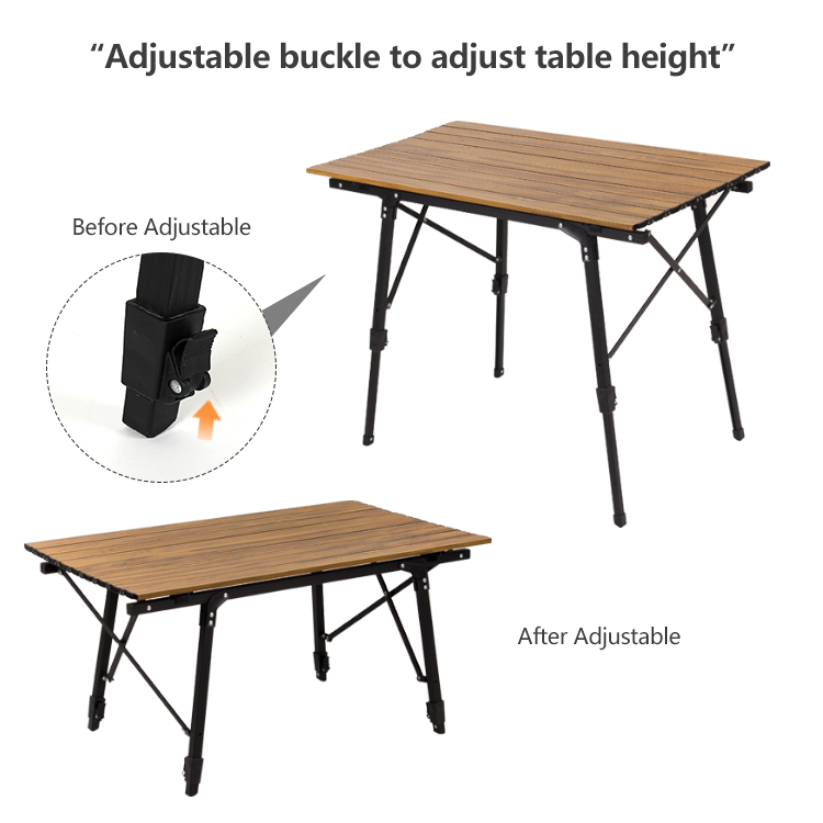 Klappbarer Campingtisch aus Aluminium für Picknick, Grillen, Strand, Wandern, Angeln