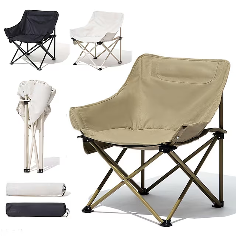 AMAZON Heißer tragbarer, zusammenklappbarer Camping-Mondstuhl für Strandpicknick mit Tragetasche