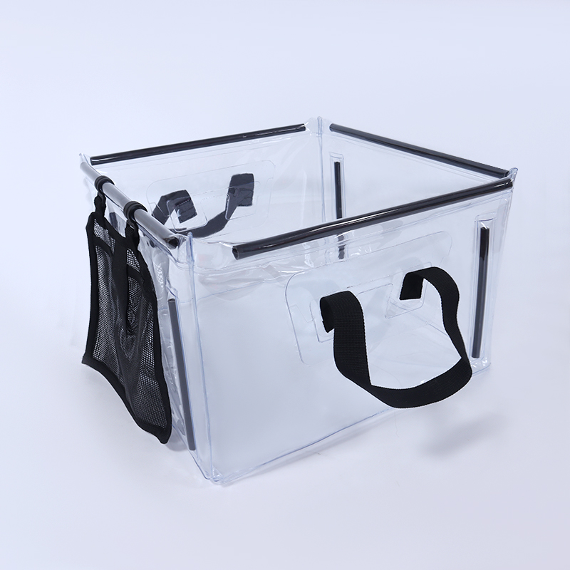 Transparente quadratische PVC Camping Klappwasser Mode Reise Reinigung Angeln Lagerung tragbare