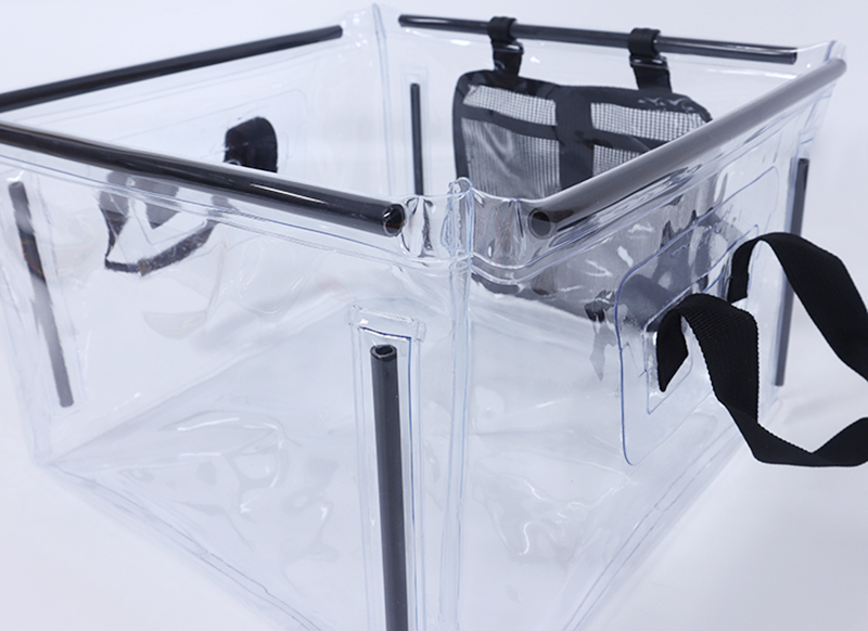 Transparente quadratische PVC Camping Klappwasser Mode Reise Reinigung Angeln Lagerung tragbare
