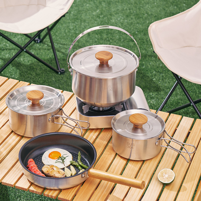 304 Edelstahl Camping Kochgeschirr Set
