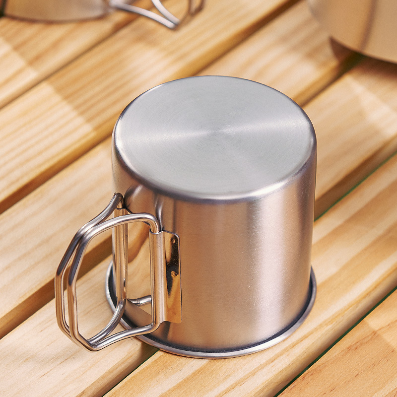 260-660ml Edelstahl Klapp Wasser Tasse Handgepäck outdoor Camping Picknick