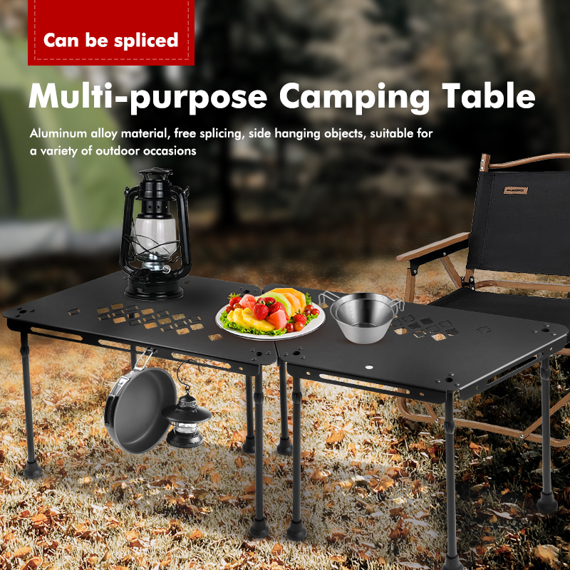 Tragbarer, klappbarer Multifunktions-Spleißtisch für Camping-Lagerfeuer und Picknick-Grillen