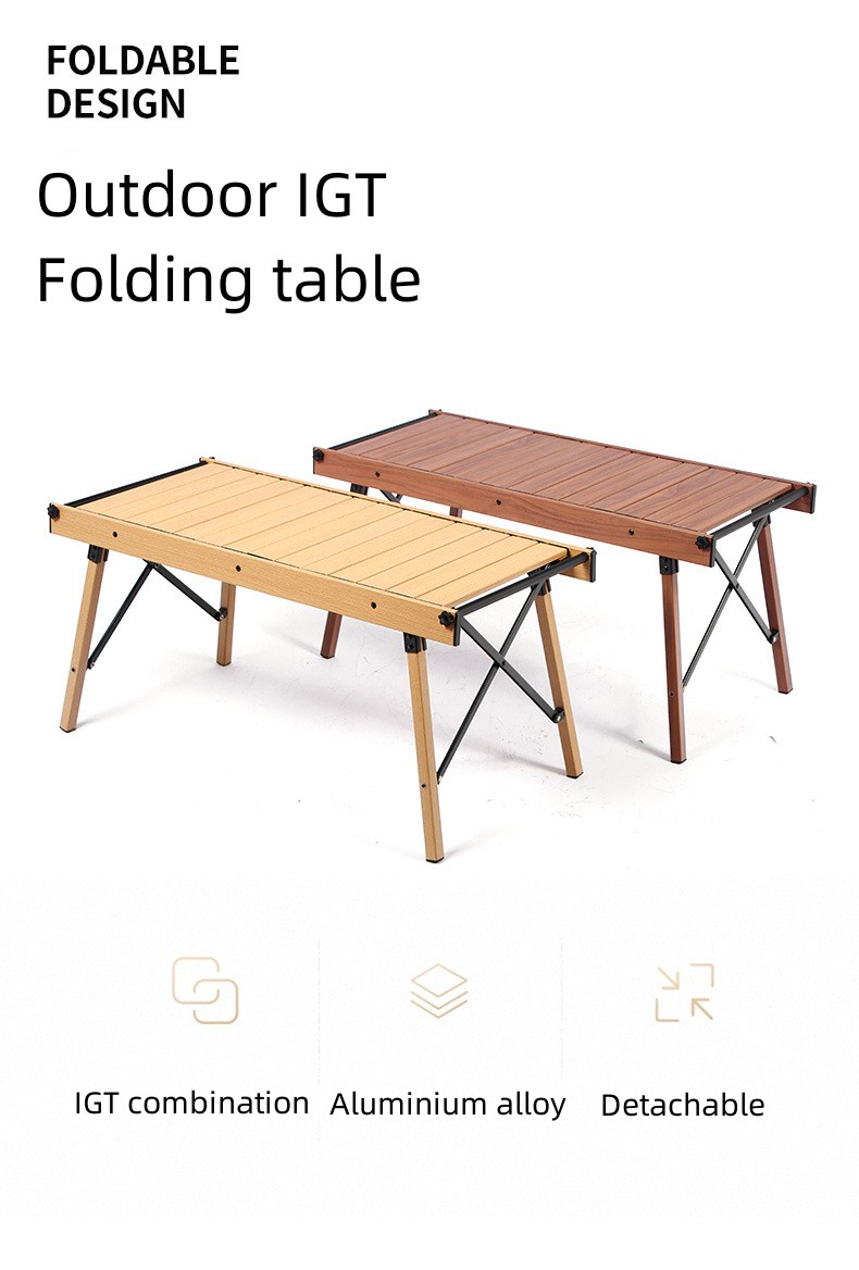 Abnehmbarer Camping-Picknick-IGT-Tisch aus Aluminium