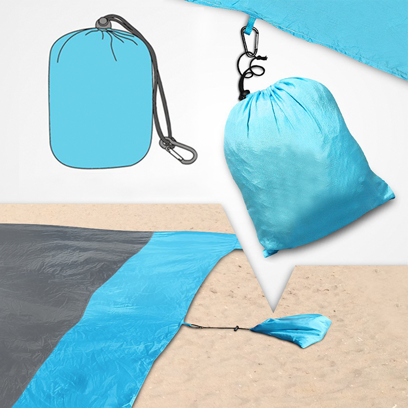 Leichte, sanddichte Stranddecke und Picknickmatte für Outdoor-Camping