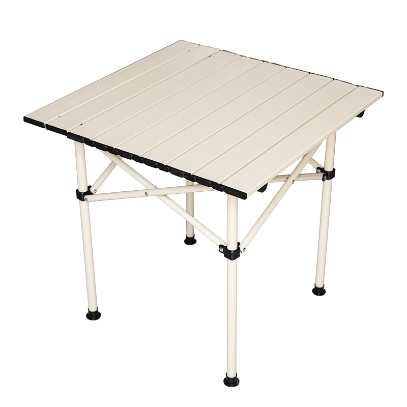 Aufrollbarer Camping-Klapptisch aus Aluminium