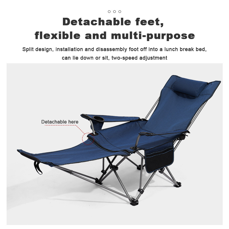 Verstellbarer, zusammenklappbarer Lounge-Strand-Chaise-Stuhl