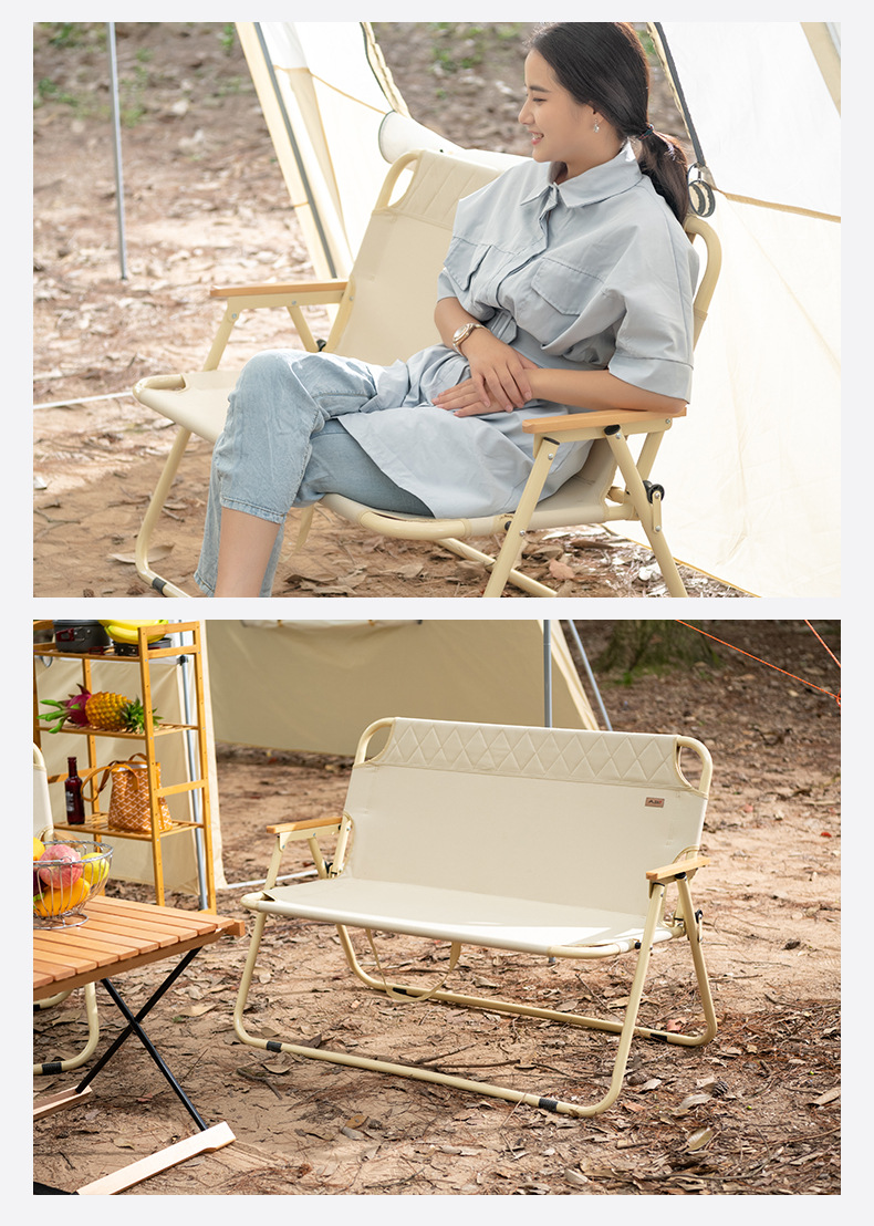 Tragbarer Einzel-/Doppel-Klapp-Campingstuhl