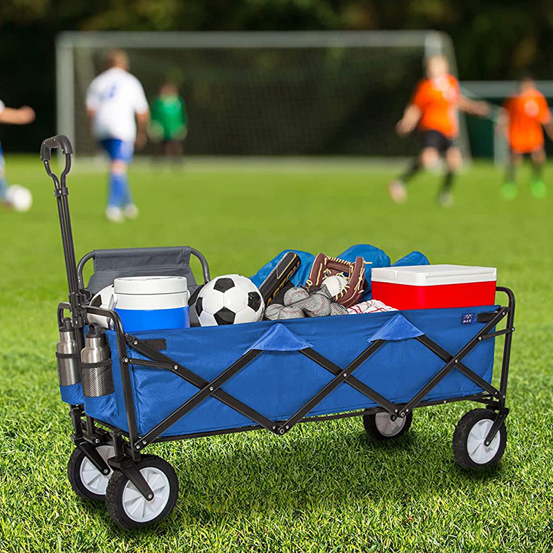 Extra langer zusammenklappbarer Camping-Handwagen für Sport, Garten, Strand, Einkaufen
