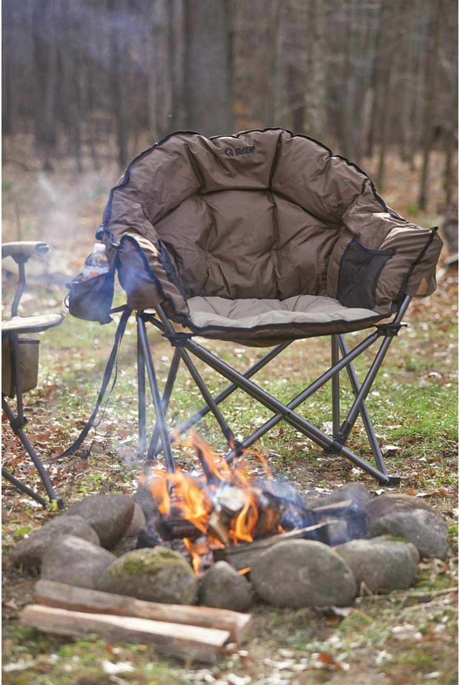 Übergroßer gepolsterter Camping-Strandstuhl - runder Moon-Gartenstuhl
