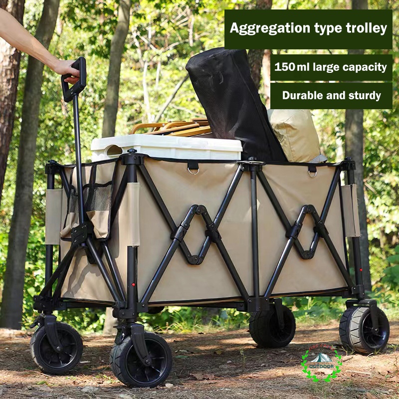 150L/200L Outdoor Camping Garten Park zusammenklappbarer Trolley