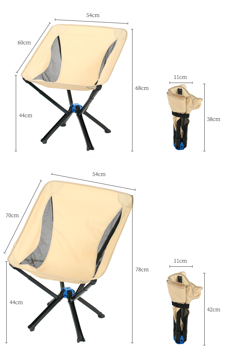 Ultraleichter Klappstuhl für Outdoor-Camping und Angeln