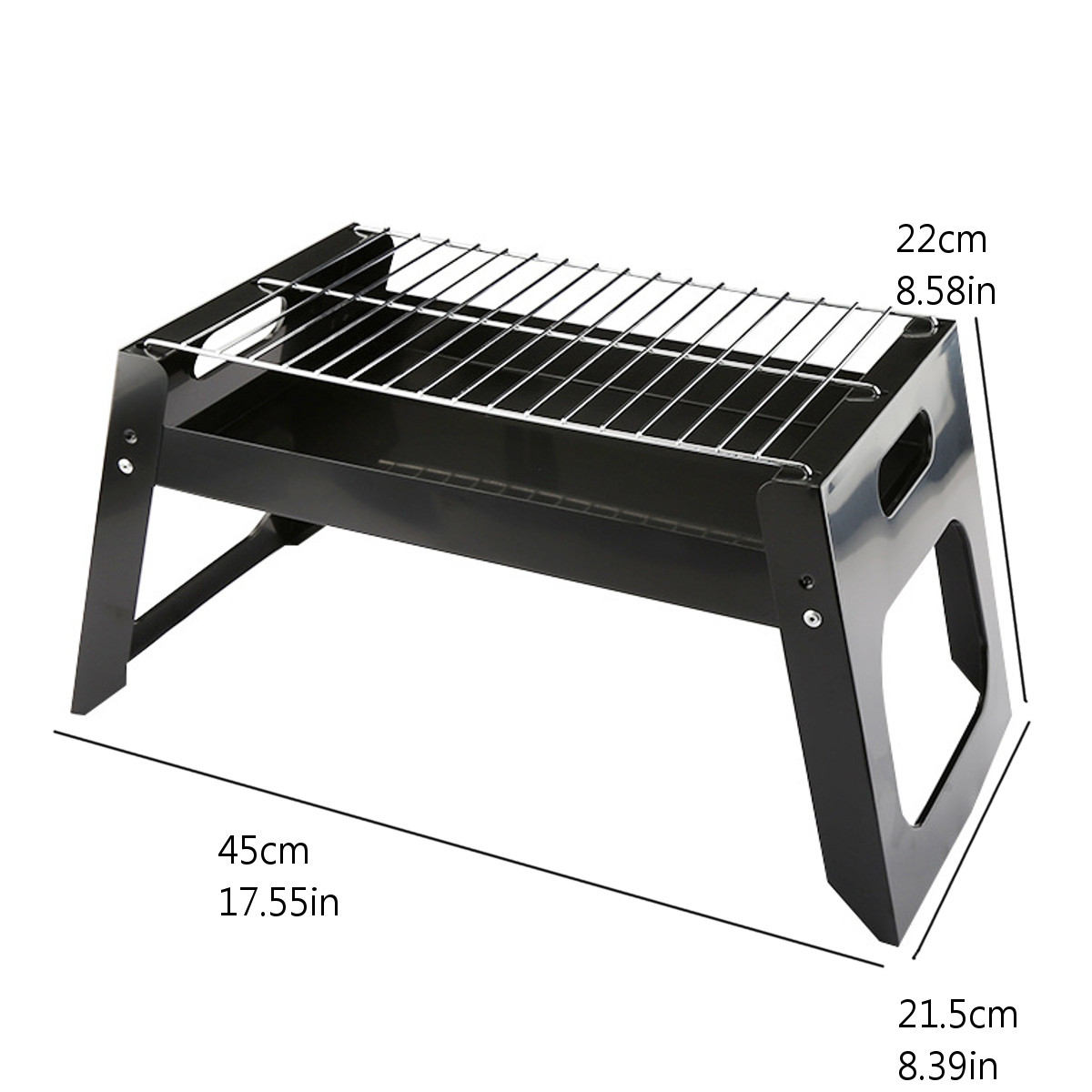 Tragbarer, klappbarer Holzkohle-Grill in X-Form