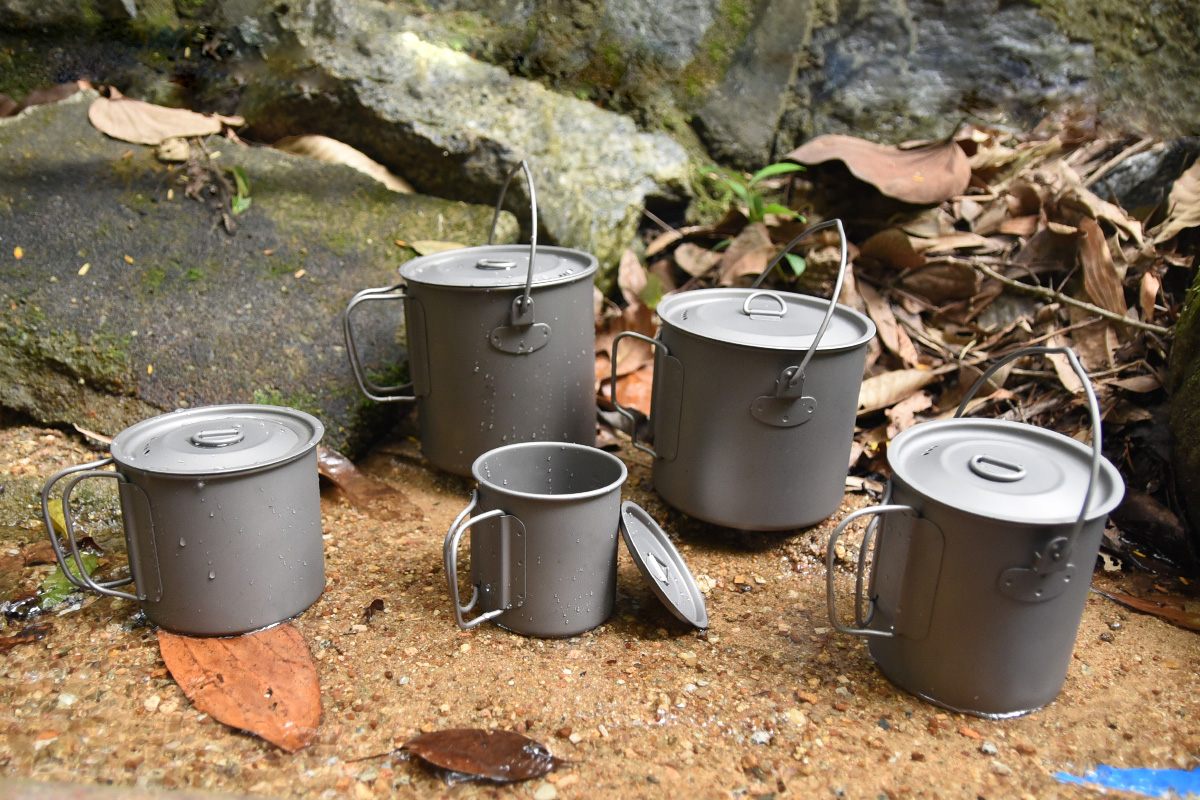 200-1250ml Ultraleichte Titan Outdoor Camping Becher & Tassen