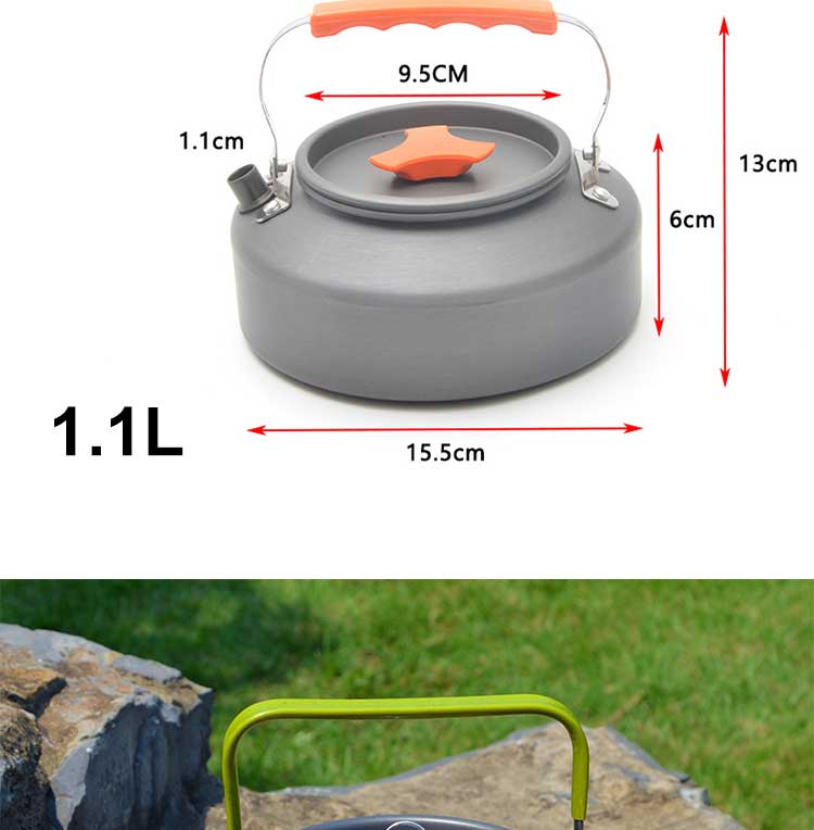 0.8 l/1.1 l/1.6 l Camping-Kaffeekanne – Heißwasserkessel