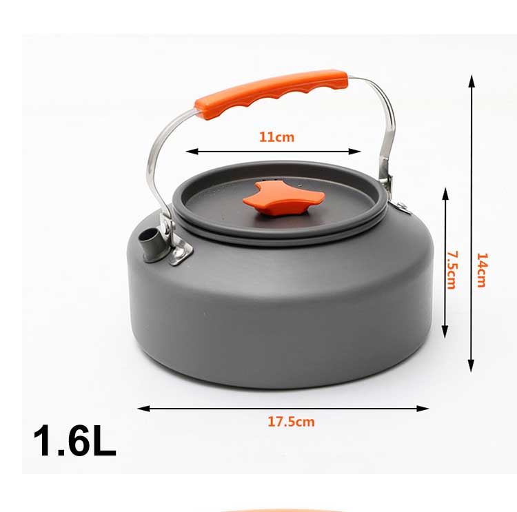 0.8 l/1.1 l/1.6 l Camping-Kaffeekanne – Heißwasserkessel