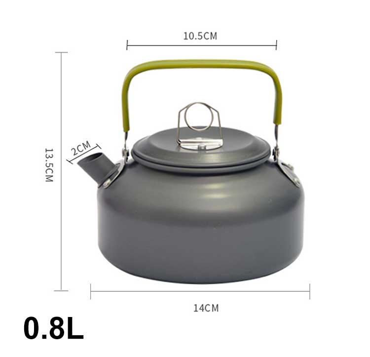 0.8 l/1.1 l/1.6 l Camping-Kaffeekanne – Heißwasserkessel