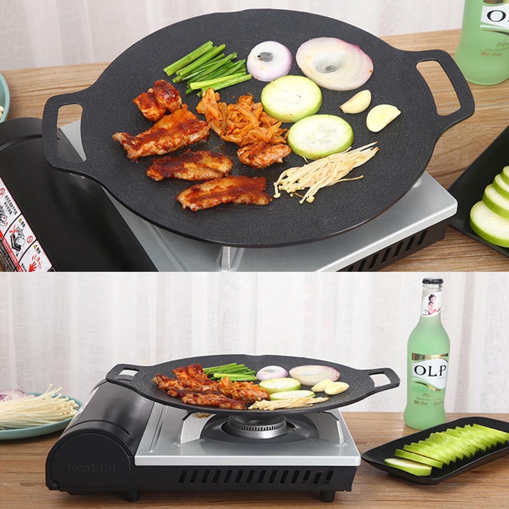 Antihaft-Grillpfanne für Outdoor-Camping: Gusseisen oder Aluminiumlegierung