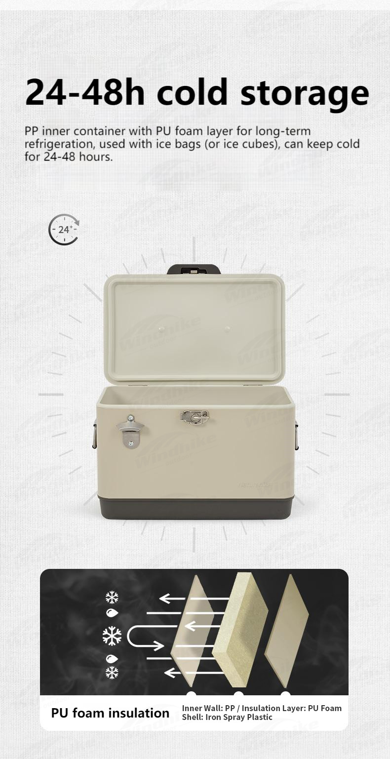 29L/51L Metall-Camping-Kühlbox – Eistruhe mit individueller Bedruckung