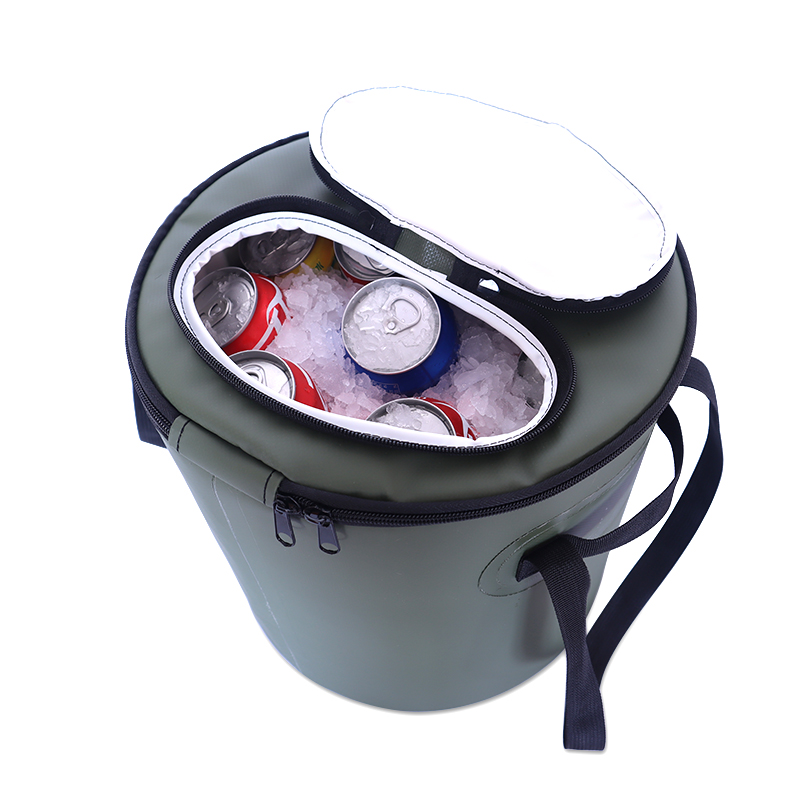 Camping-Bestseller: Beste isolierte runde Kühltasche – wasserdichter PVC-Thermoeimer zur Aufbewahrung von Lebensmitteln für Picknicks im Freien