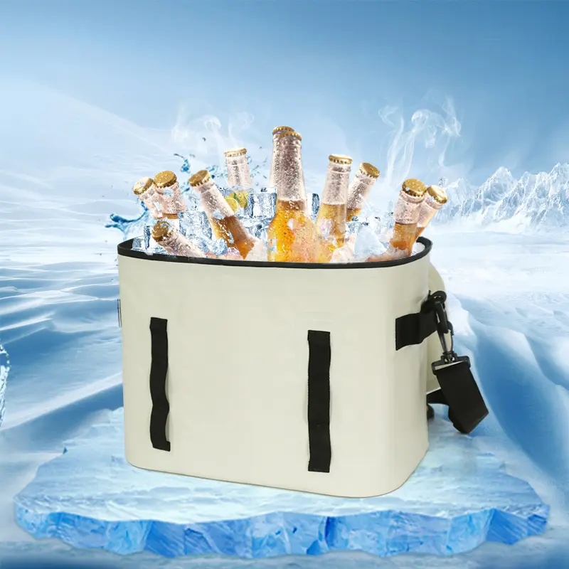 Große Camping-Kühltasche, wasserdichte, isolierte Kühltasche für Wein, Bier, Strandlebensmittel