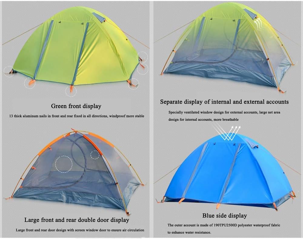 Automatisches Doppelschicht-Rucksackzelt für Camping, Wandern, Angeln, Reisen