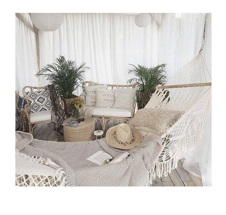 Spitzenfransen-Hängematte für Outdoor-Camping, Garten, Terrasse