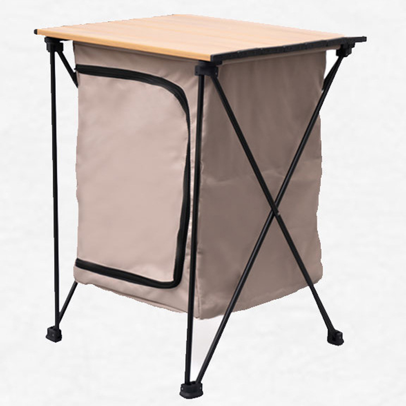 Klappbarer Camping-Küchenschrank aus Aluminiumlegierung mit Aufbewahrungsregalen