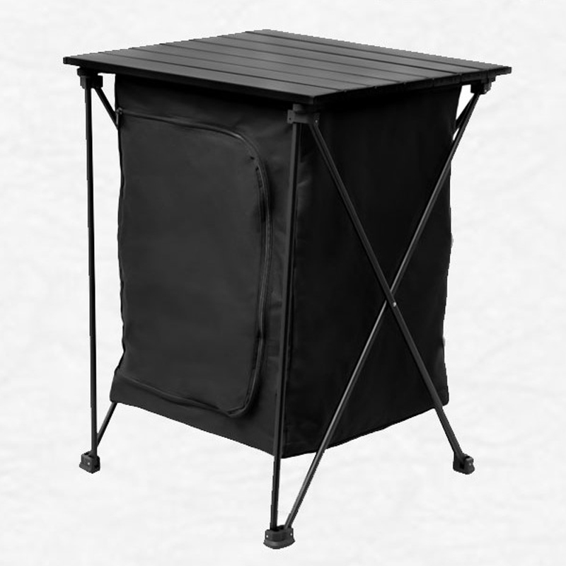 Klappbarer Camping-Küchenschrank aus Aluminiumlegierung mit Aufbewahrungsregalen