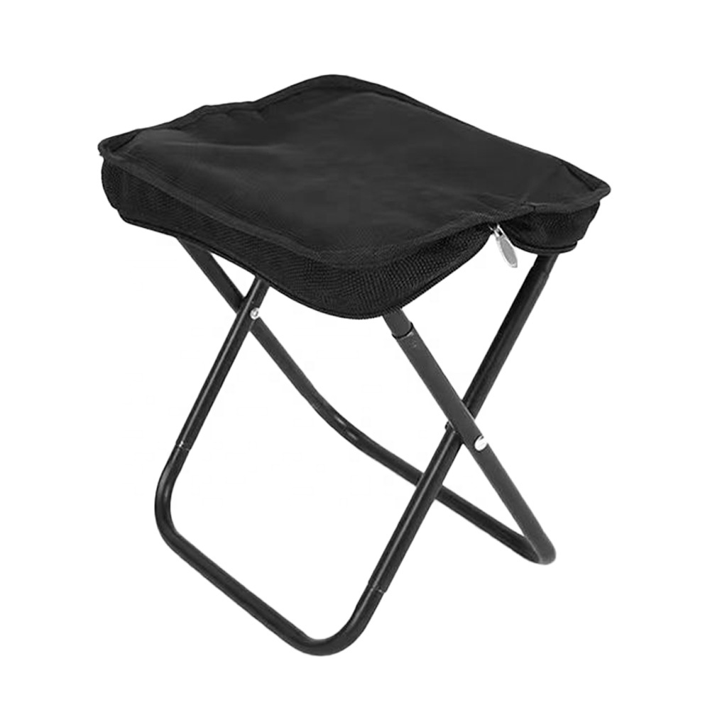 Tragbarer, zusammenklappbarer Mini-Hocker mit Tragetasche mit Reißverschluss für Camping, Reisen, Wandern, Grillen, Angeln, Strand