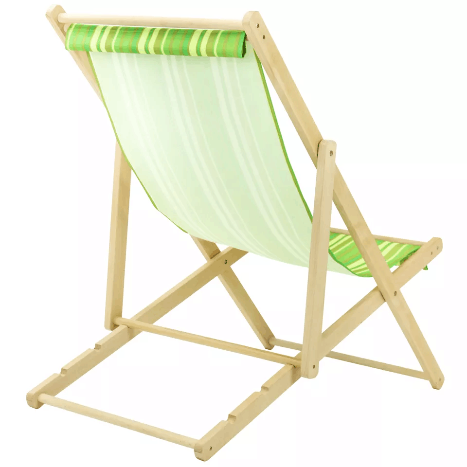 Klappbarer Relax-Sling-Stuhl aus Holz für Strand, Terrasse und Camping