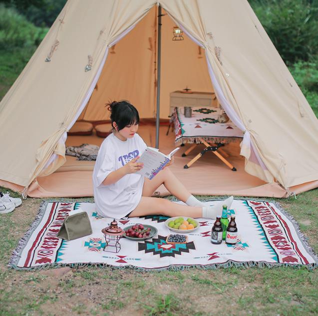 Wasserdichte Outdoor-Campingdecke - Picknickmatte im India-Stil