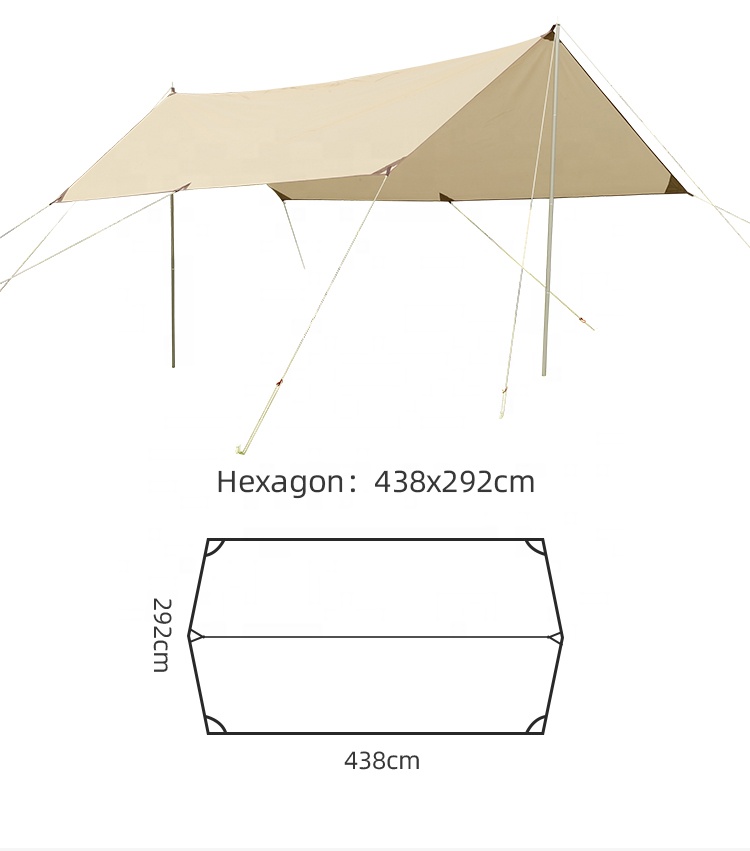 Rechteckiger Sonnenschutz fürs Camping – Markisendach mit LSF 50