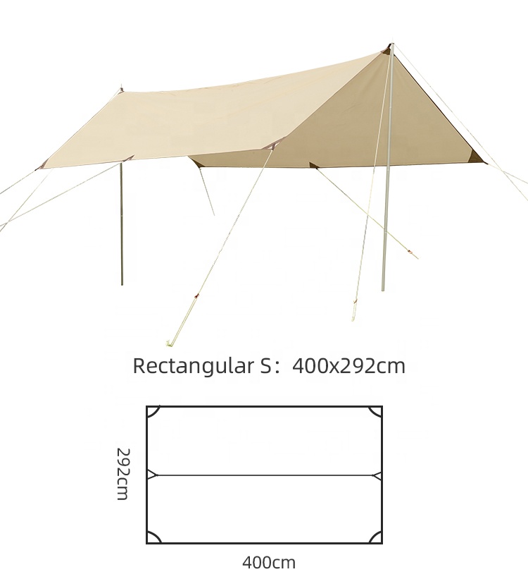 Rechteckiger Sonnenschutz fürs Camping – Markisendach mit LSF 50