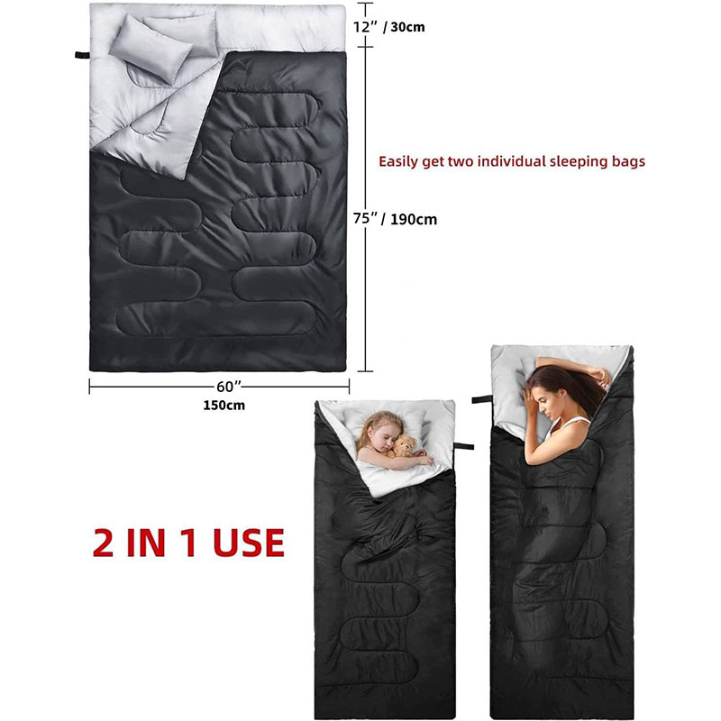 Doppelter Personen-Wintercamping-Schlafsack