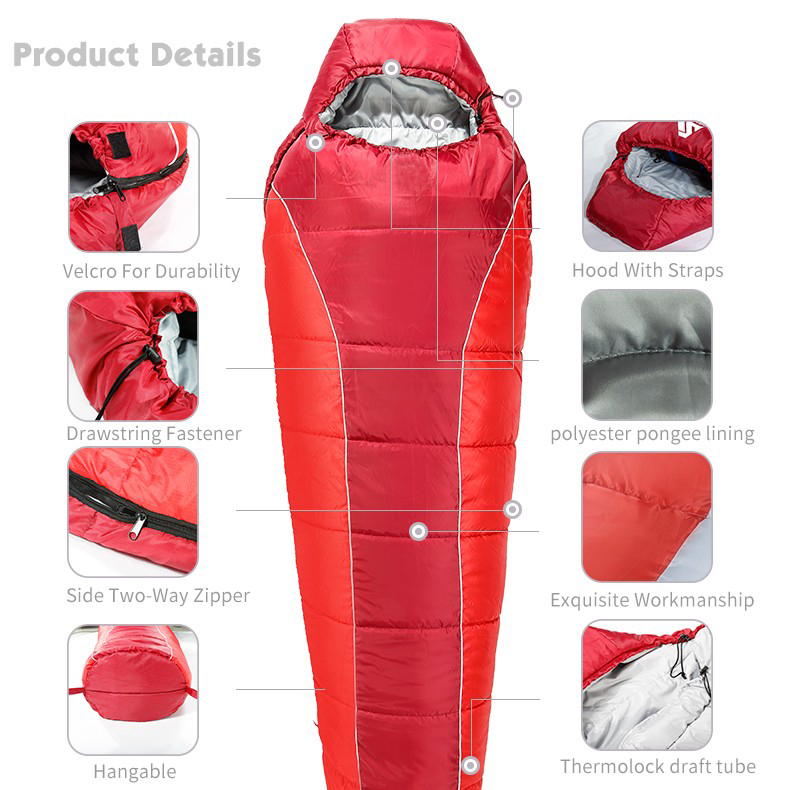 Wasserdichte Rucksack-Camping-Schlafsäcke für Reisen und Wandern