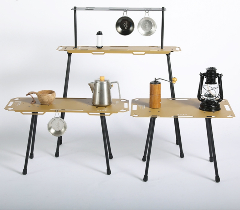 Leichter, klappbarer Camping-Tisch aus Aluminium – verschiedene Größen, höhenverstellbar