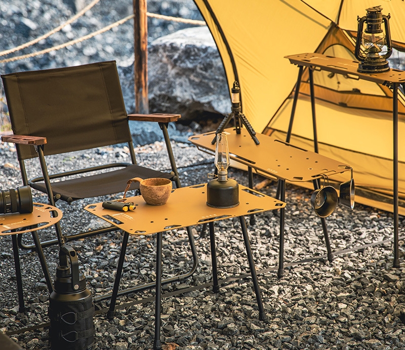 Leichter, klappbarer Camping-Tisch aus Aluminium – verschiedene Größen, höhenverstellbar