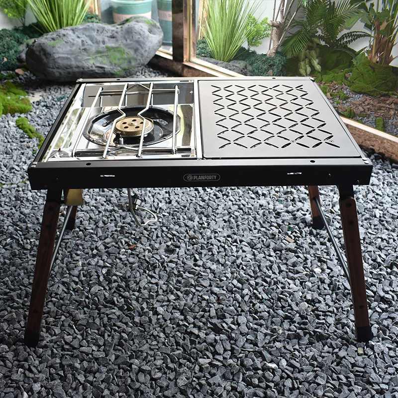Klappbarer Picknick-Grilltisch aus Aluminium