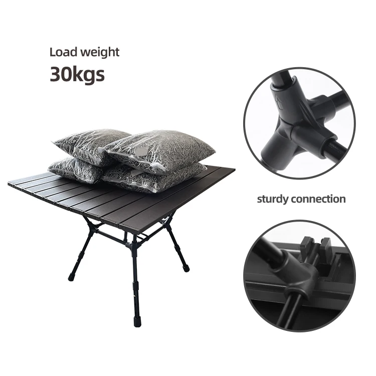 Tragbares Campingmöbel-Set - Klapptisch und Stühle aus Aluminium
